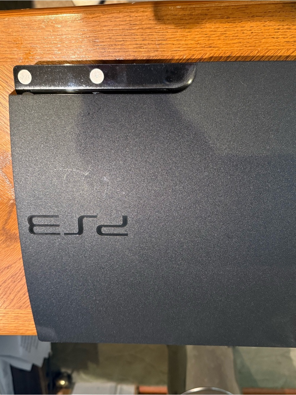 Sony PS3 Slim Matte Black Gaming Console Top Panel